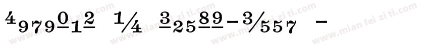 Digital Numbers-Regu字体转换